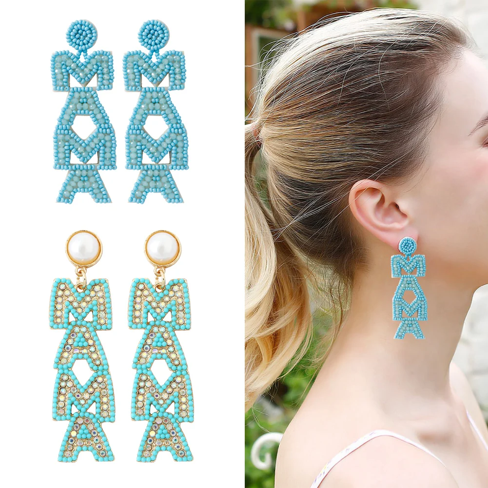 

Новинка, серьги Vedawas на день матери, серьги-подвески с надписью «Мама» и искусственным жемчугом для женщин, трендовые украшения, подарки, оптовая продажа, красивые