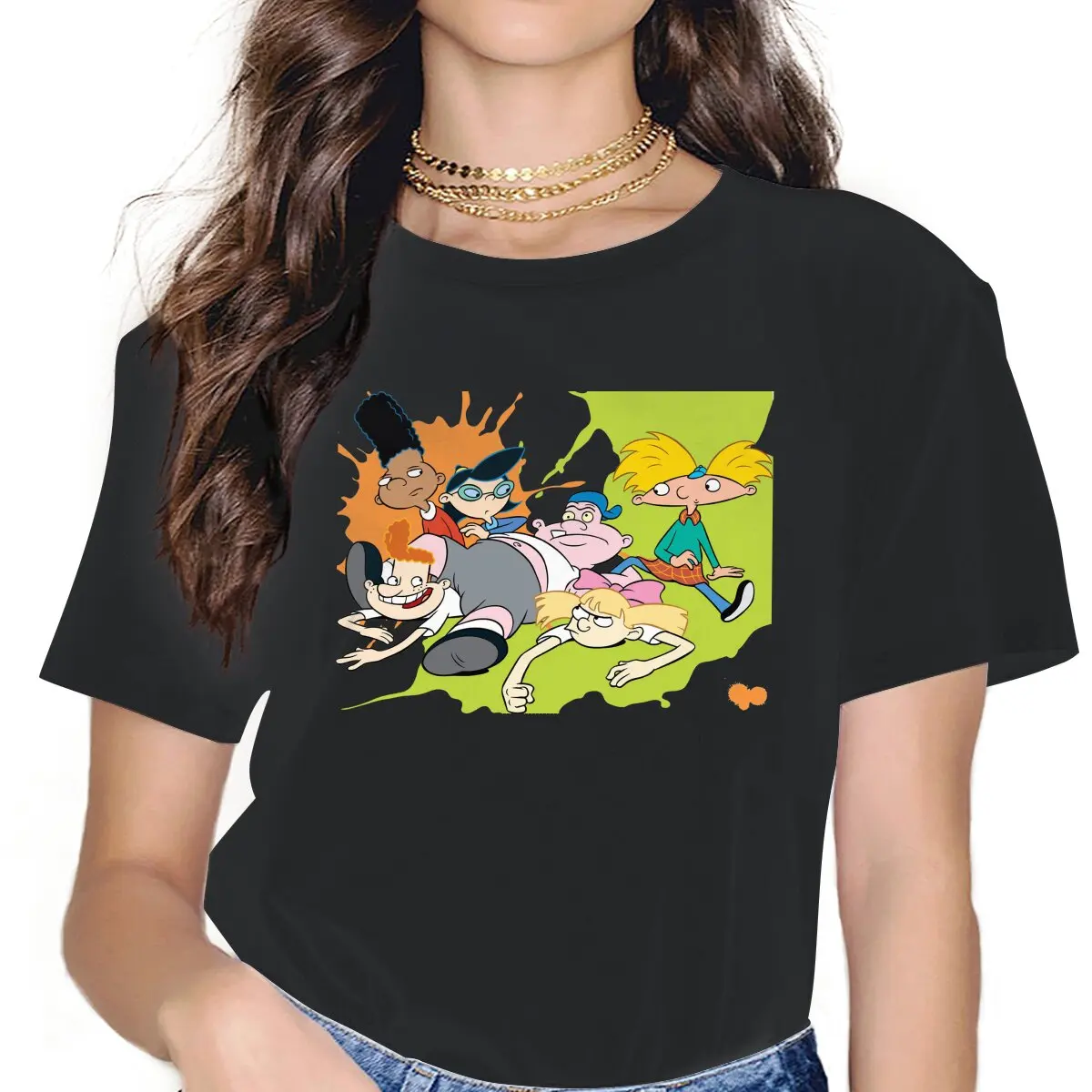 

Women Play With Joy T Shirts Hey Arnold Tuck Tucker Domestic Comedy 100% Cotton Clothes Funny Short Sleeve Round Neck Tee Shirt