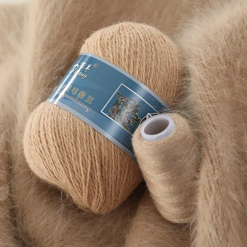 

Long Hair Mink Cashmere Blended Yarn DIY Hand Knitting Thread For Crocheting Cardigan Scarf Soft Gloves Scarf Doll Clothes 70g