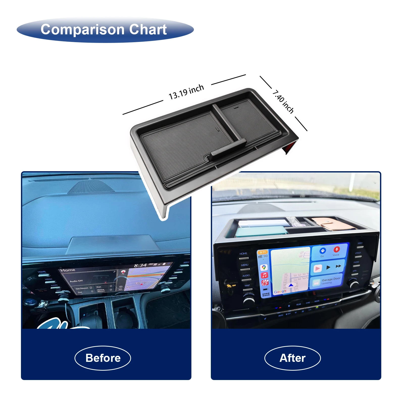 Лоток для хранения на приборной панели центральной консоли 2021 2022 2023 2024