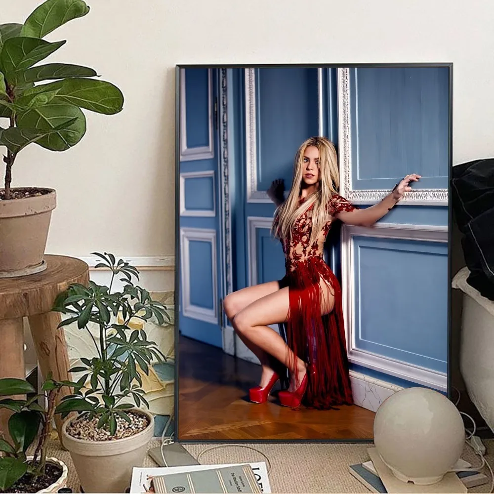 Shakira Poster Kraft Paper Vintage Wall Art Painting Study Aesthetic Small Size Stickers