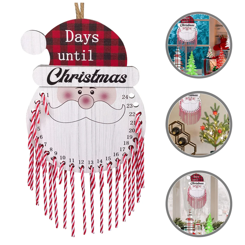 

Christmas Elements Door Calendar Wall Hanging Decoration Crutches Front Decorative Delicate Hanger