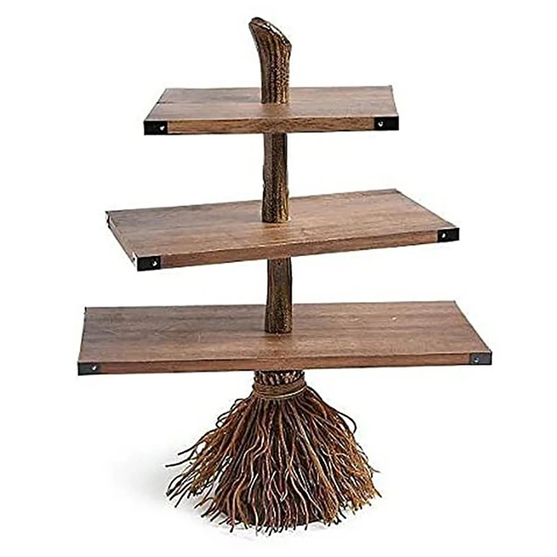 

Милая подставка для закусок на Хэллоуин, подставка для кексов с 3 предметами, десертные тарелки, большая емкость, Домашний Настольный органа...