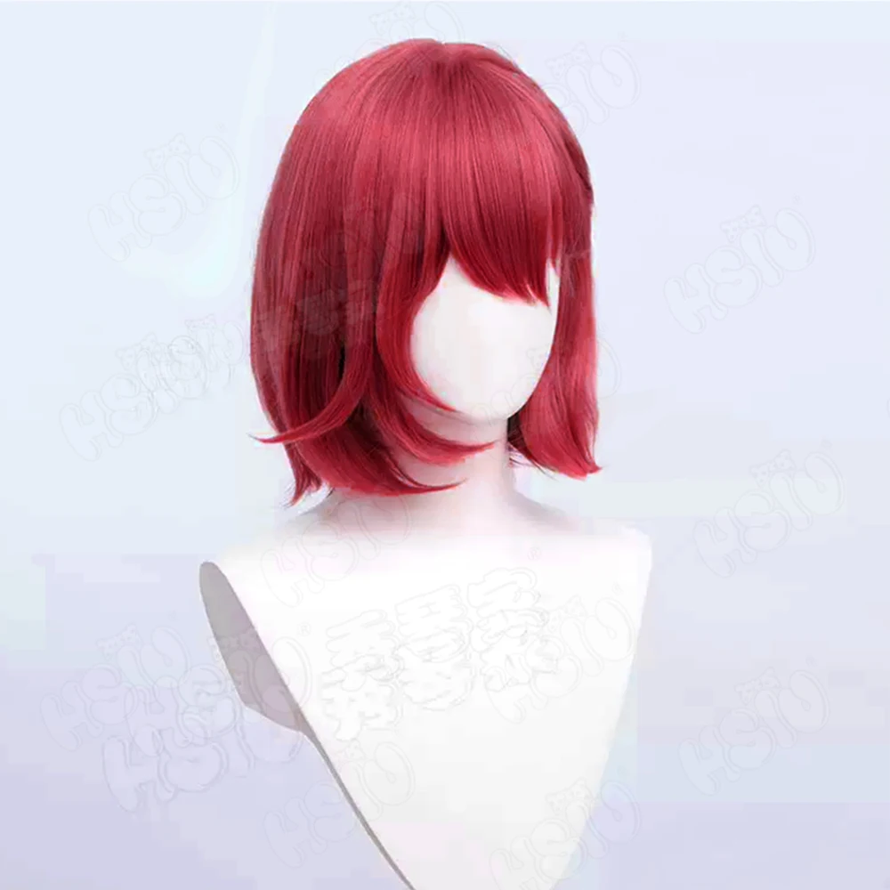 Парик для косплея аниме Akagami no Shirayukihime Shirayuki ярко-красный с короткими волосами