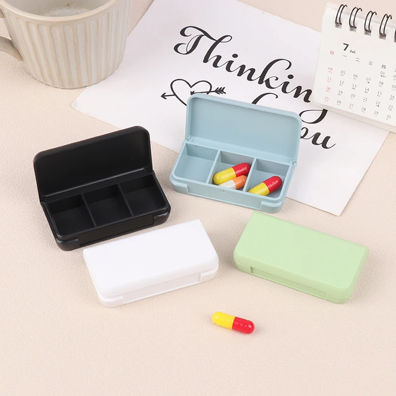 

Mini Portable Pills Organizer Case 3 Grids PillBox Tablet Storage Container Weekly Medicine Pill's Box Pill Case Drug Dispense