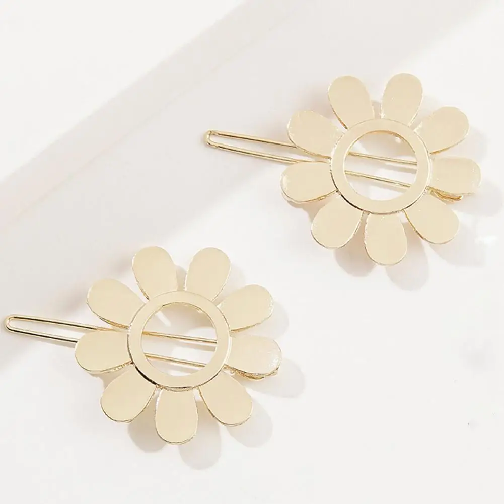 

Durable Beautiful Flower Shape Lady Hair Barrette Metal Hair Clip Attractive for Shopping