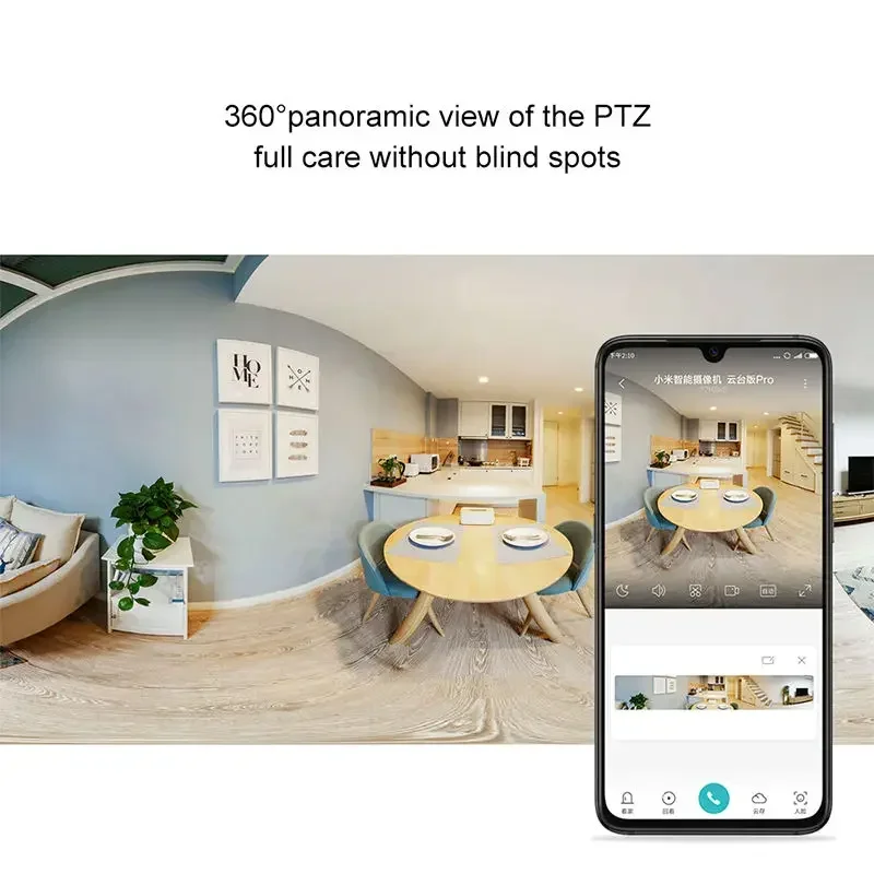 Угловая домашняя камера безопасности Xiaomi 360 радионяня 2K Pro 1296P HD голосовой домофон