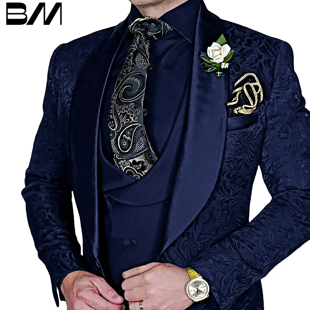 Мужской жаккардовый костюм на заказ торжественное вечернее платье высокое