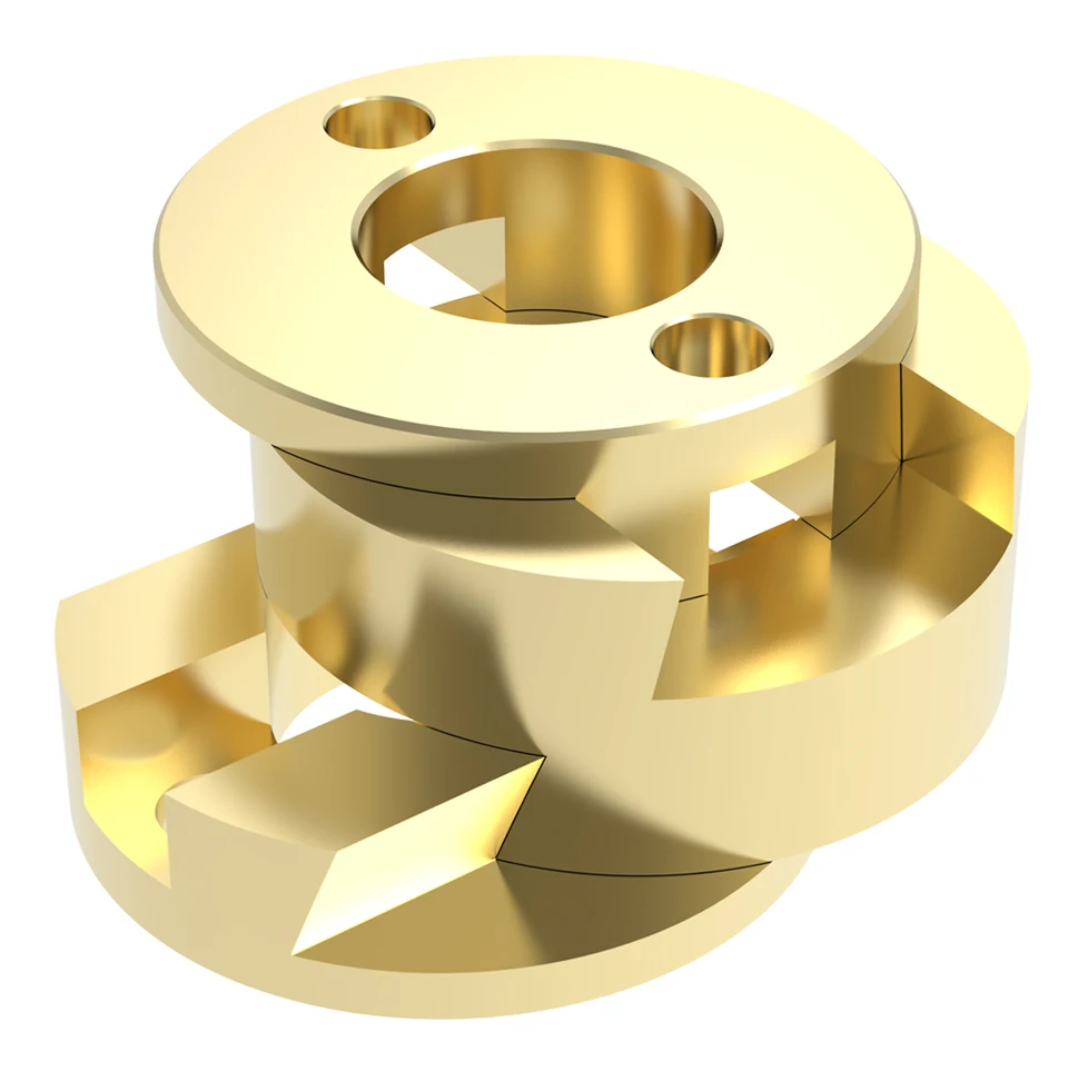 

1/3pcs Brass Oldham Coupling for 3D Printer Z-axis Screw Hot Bed 3D Printer Upgrade Parts