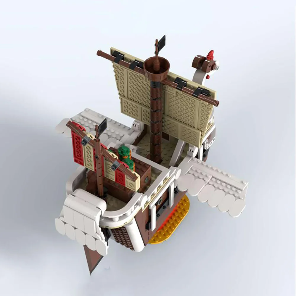MOC Веселая версия и быстрый парусный корабль строительный блок морские