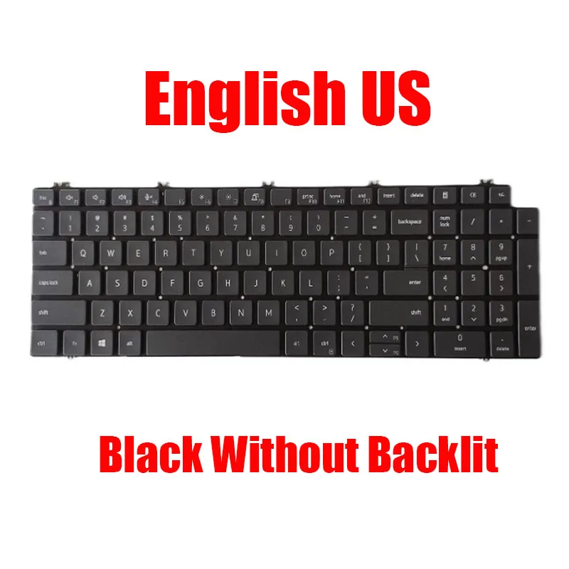 

US Keyboard For DELL For Precision 7750 7550 01WYH2 1WYH2 PK132V72A00 DLM19L33US6698 English US Black Without Backlit New