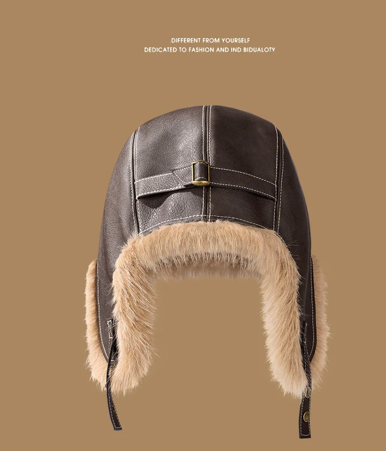 Gorros de esquí impermeables rusos para hombres gorros bombardero protección orejas cálidos inviern