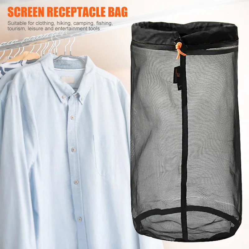 

Ultralight Mesh Storage Bag Portable Camping Hiking Tool Accessories Clothes Toiletries Drawstring Organizer Tavel Stuff Sack