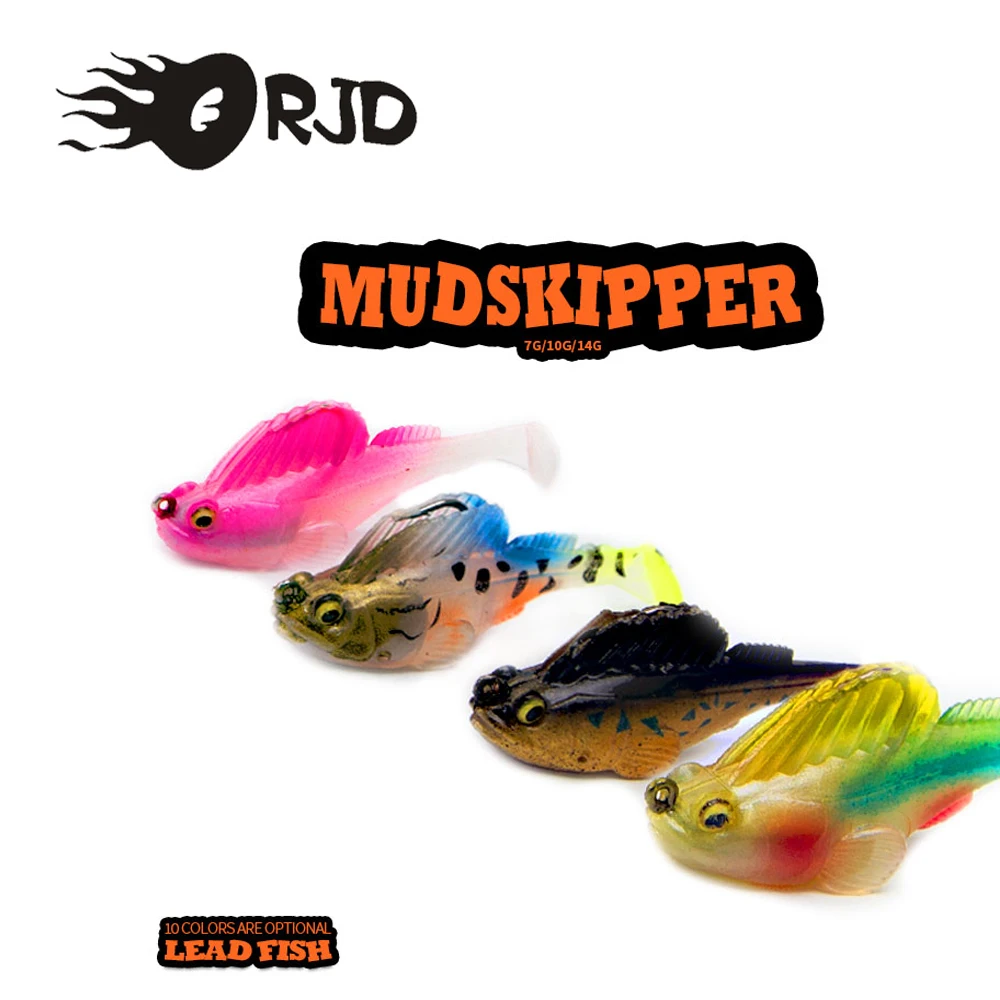 

ORJD 1pcs Soft Fishing Lures Carp Shad Swimbait Wobblers Mudskipper Silicone Artificial Luminous Shrimp Bait Fishing Accessories