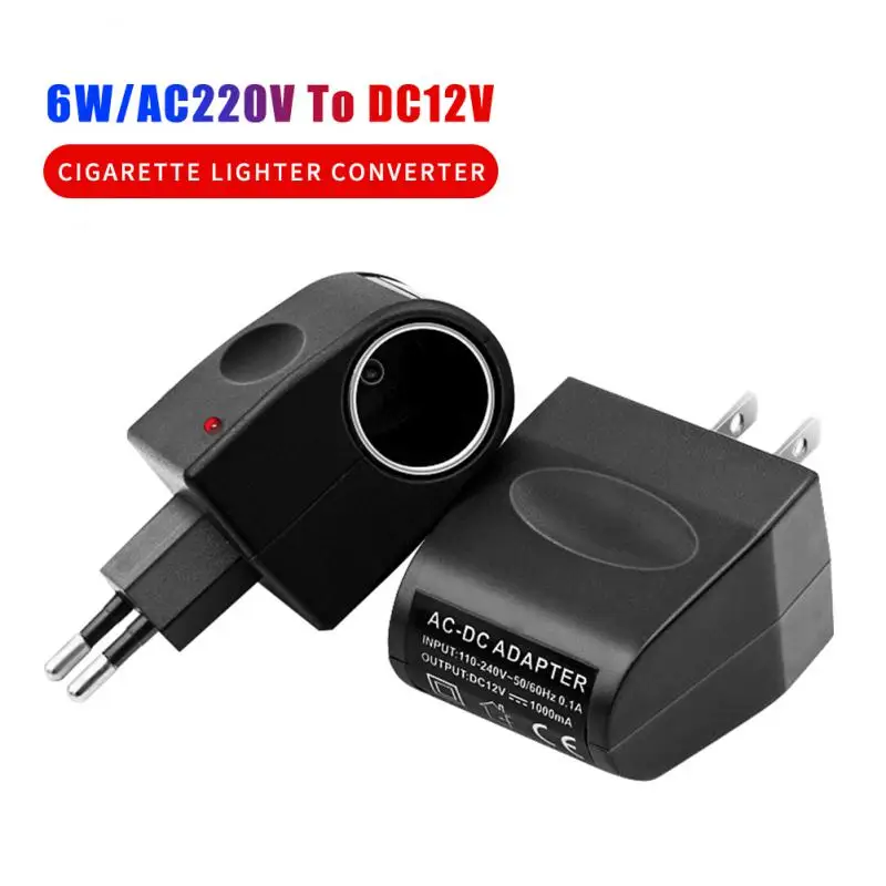 

Car Cigarette Lighter Adapter AC 220V To DC 12V EU US Plug Converter Wall Power Socket Plug Adapter Auto Converter Car Accessory