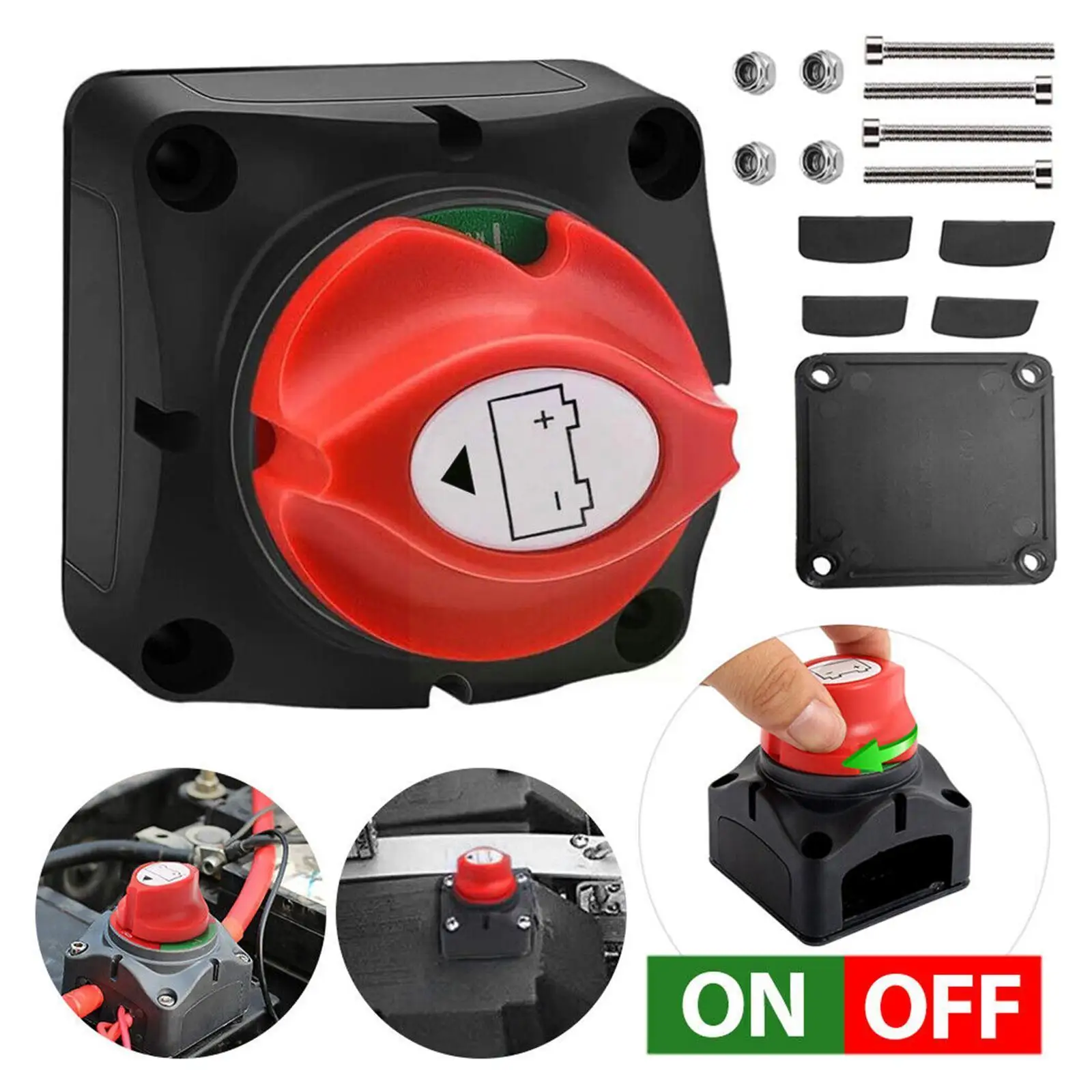 

300A RV Marine Boat Car Truck Auto Yacht Battery Isolator Switch Off Disconnect Selector Cut Kill Main Rotary Wholesale Pow E3W0