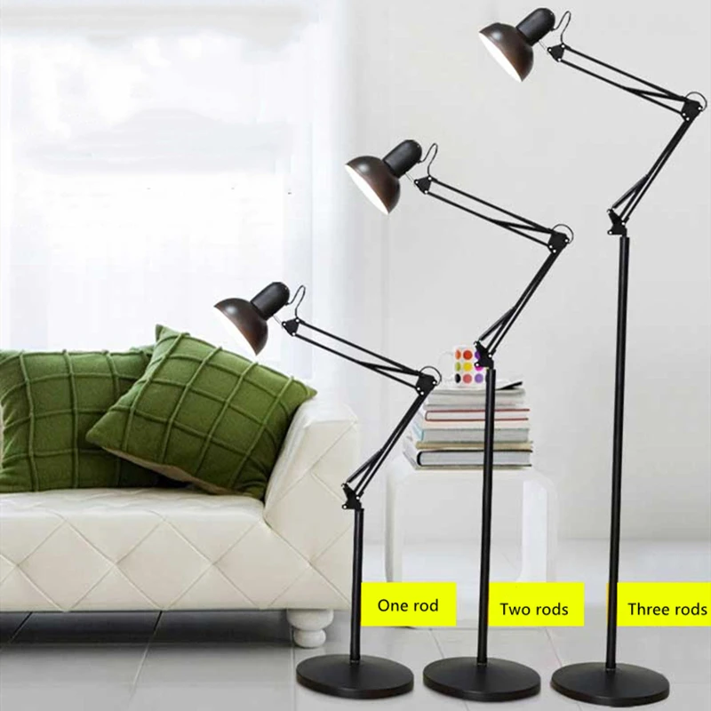 Industrial Floor Lamp Black Indoor Long Stand Lighting Home Art
