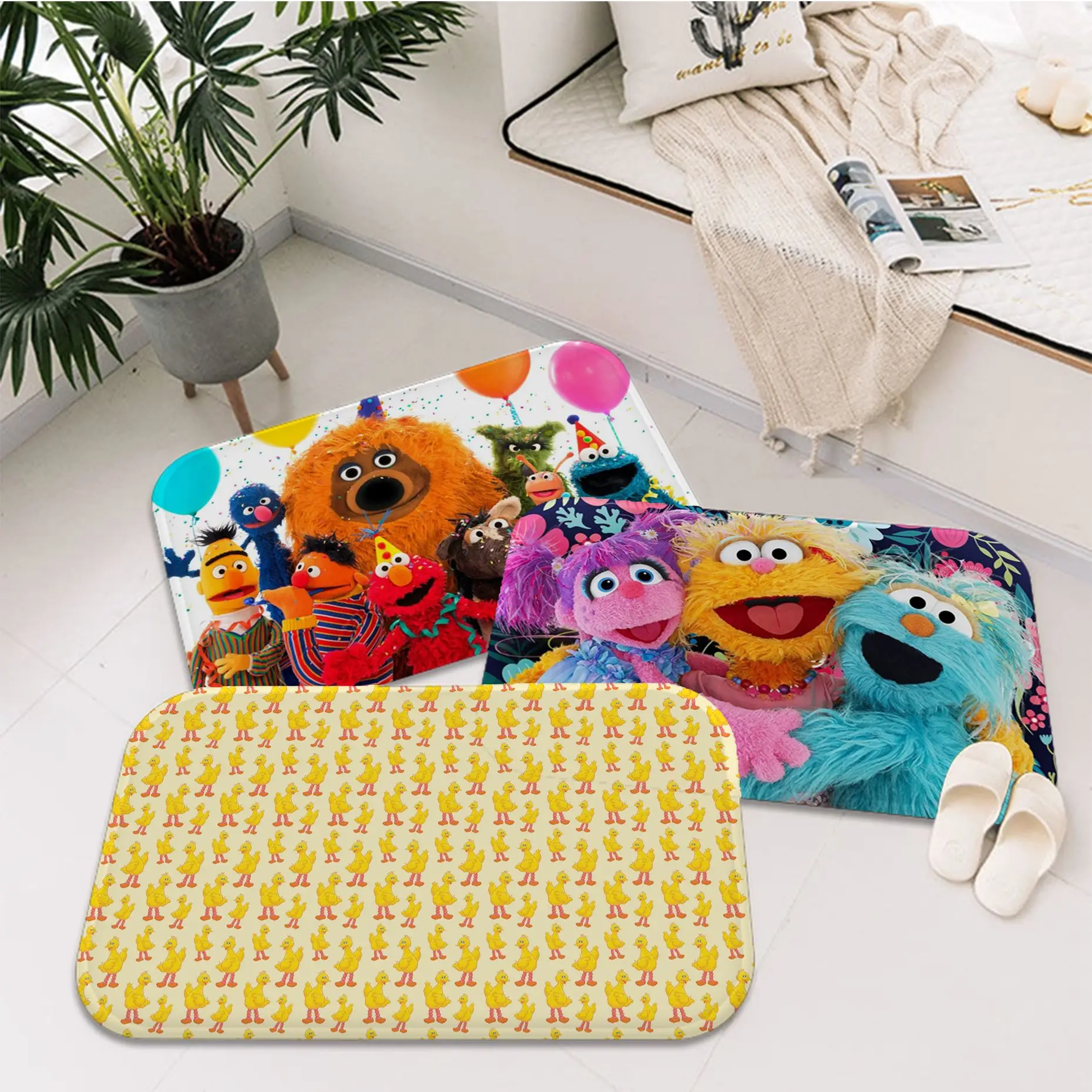 

Sesame Street Bert Educational Animation Bath Mat Laundry Room Mat Laundry Decor Balcony Child Living Room Modern Home Decor
