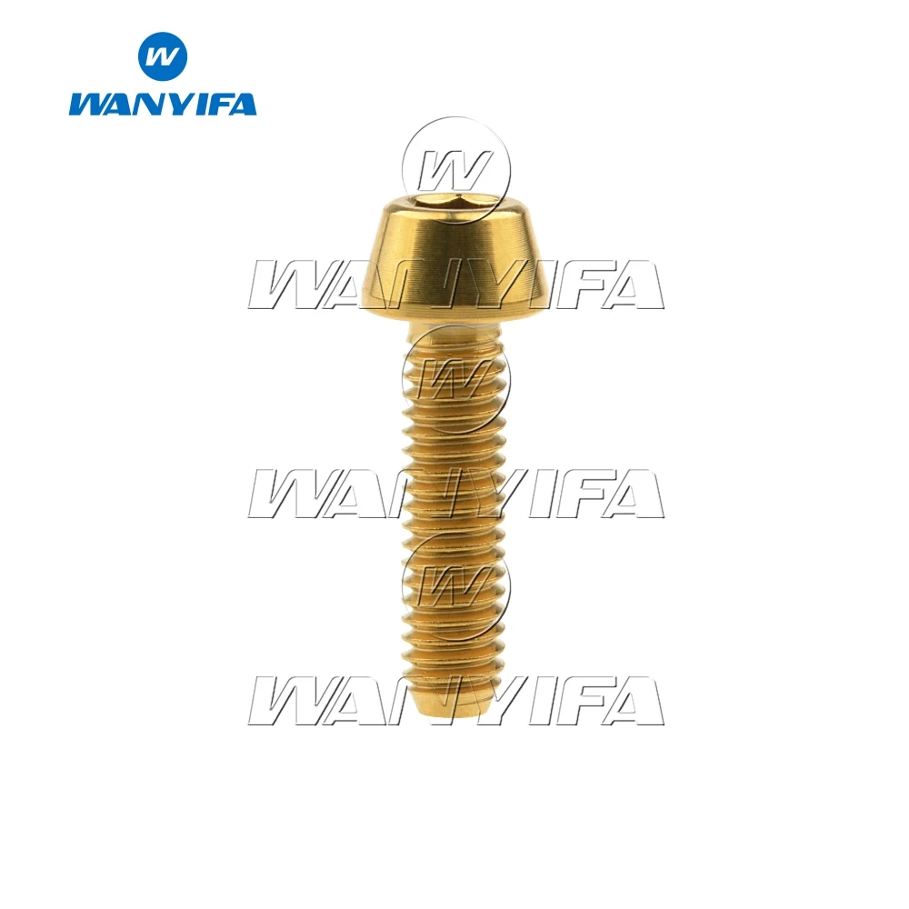 

Титановый болт Wanyifa M4x8 10 12 15 20 мм с шестигранной конической головкой Ti винты для велосипеда