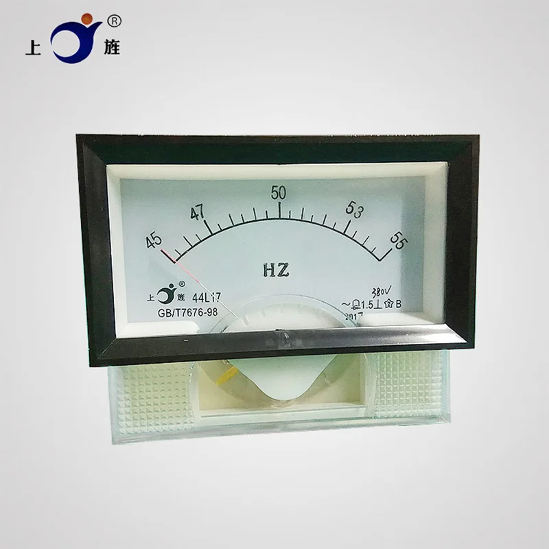 

1Pcs 44L17 Hz 45-55Hz 380V AC Pointer Frequency Meter Panel