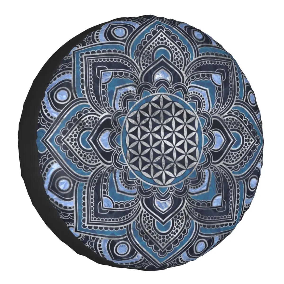 

Чехол для автомобильных колес с изображением цветка жизни в реальности дзен, йога медитация аксессуары для Jeep Trailer 14 "15" 16 "17"