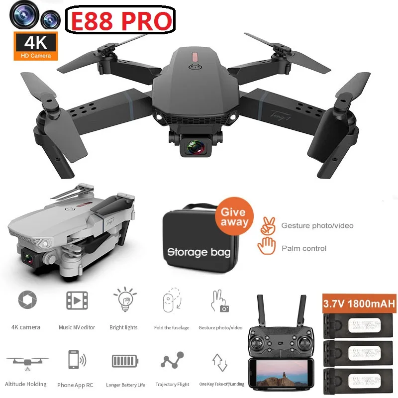

RC Mini Drone 4K 1080P 720P HD Wide Angle Dual Camera WIFI FPV Aerial Photography Helicopter Foldable Quadcopter Dron Toys