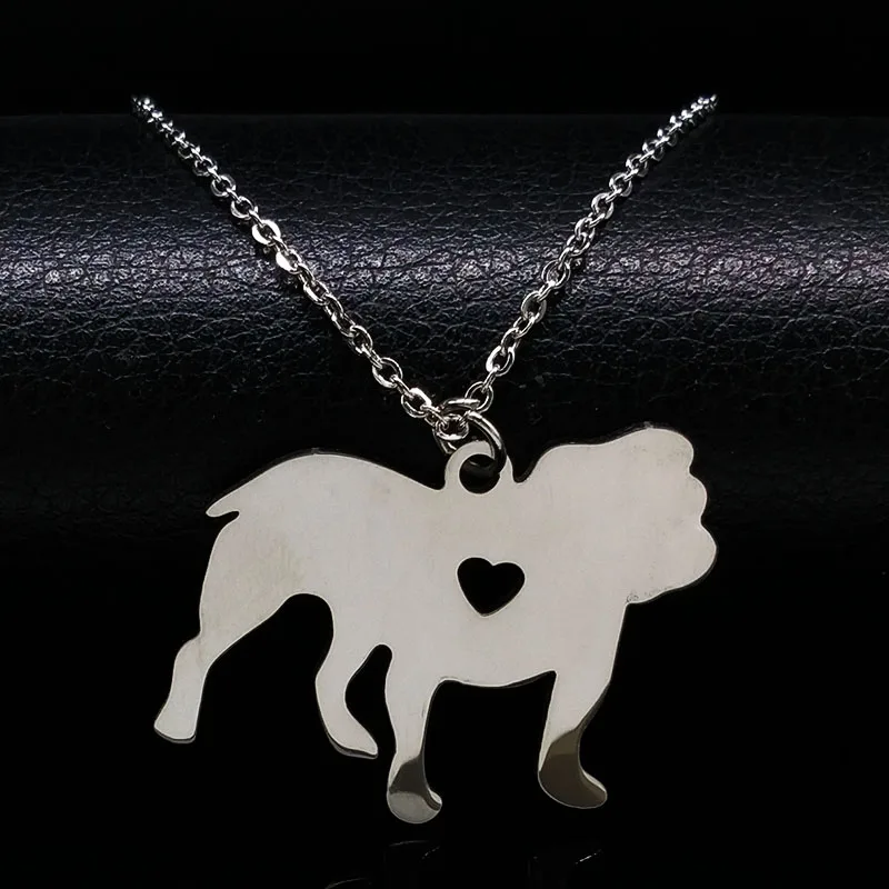 

Pet French Bull Terrier Dog Necklace Jewelry Stainless Steel Animal Breed Pets Bulldog Necklaces Women/Men Jewelry N72213S08