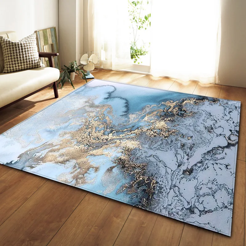 

Black Marble Carpet Living Room Bedroom Entrance Door Mat Carpet Non-slip Bathroom Mat Carpet Floor Mat