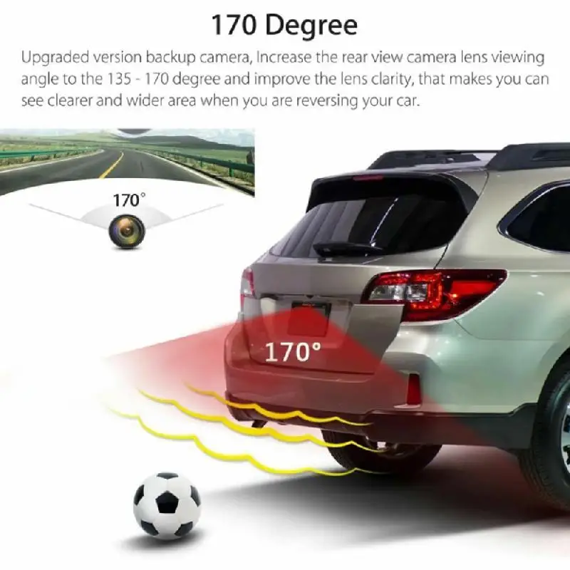 Автомобильная камера заднего вида AHD720/CVBS 170 ° Широкоугольная регулируемая
