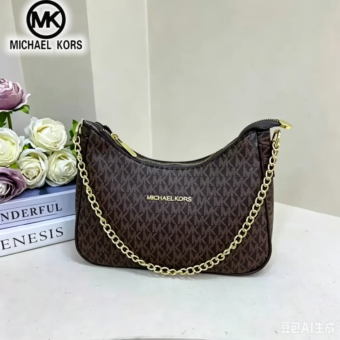 Фото Женская повседневная и модная сумка через плечо Michael Kors с цепочкой, универсальная сумка для переноски. №4