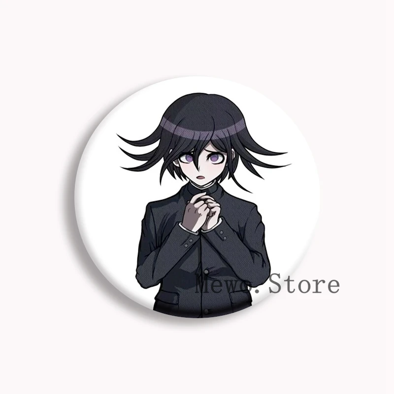 Фото Kokichi Ouma Shuichi Saihara Danganronpa V3 Брошь на пуговицах Dangan Ronpa Fun Meme Значок Сумка Декор Фанаты Коллекционировать друзья Подарки №2