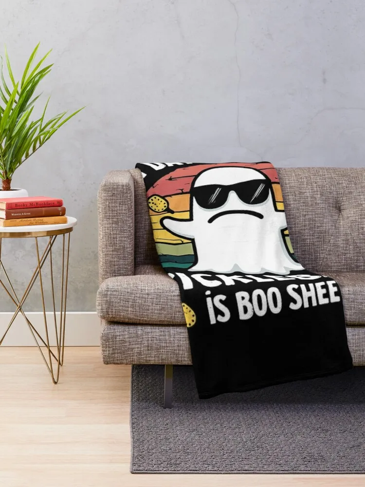 Милый призрак на Хэллоуин в день без пиклбола - это простыня милое жуткие одеяло