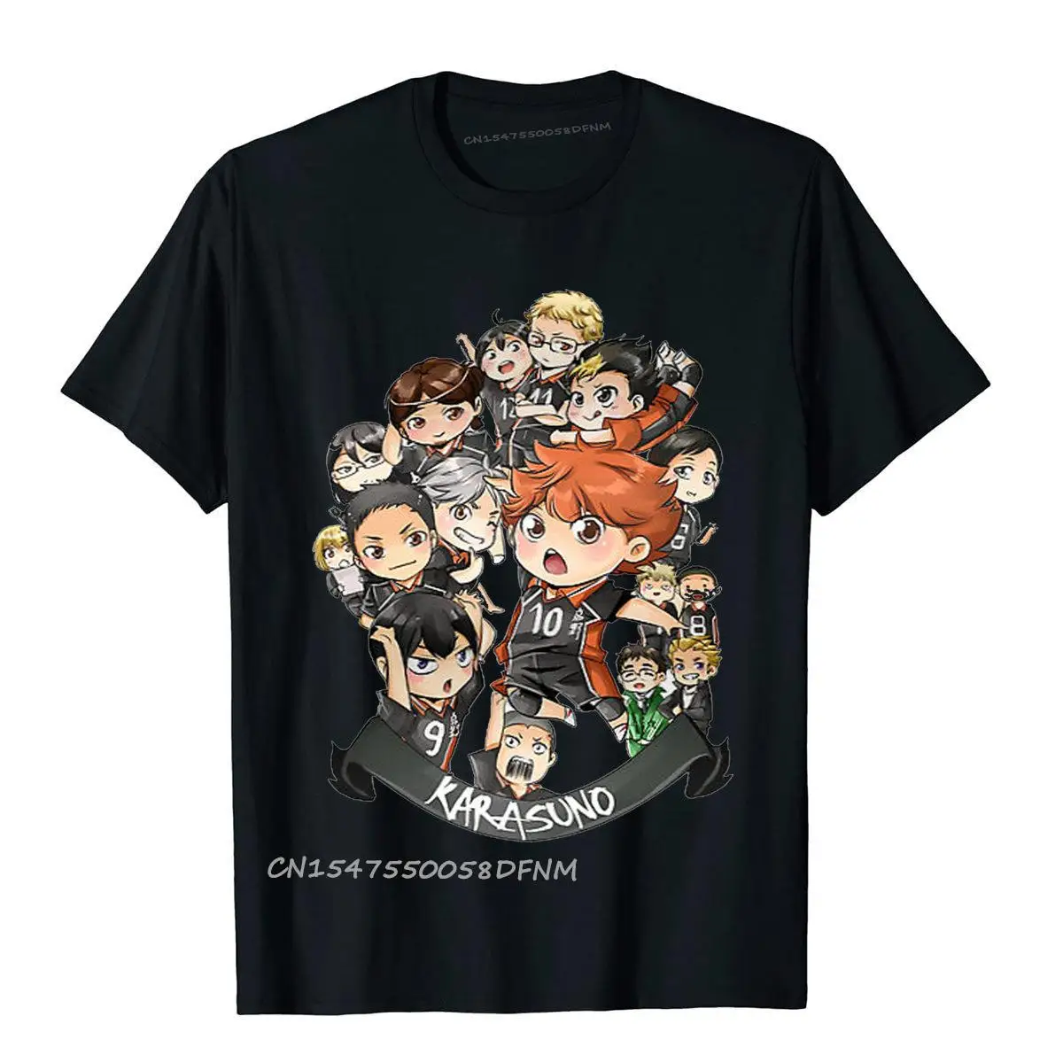 

Футболка мужская хлопковая с 3D-принтом, брендовая тенниска с логотипом команды карасуно, Спортивная майка с аниме