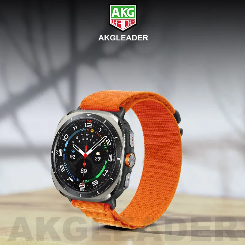 Нейлоновый ремешок AKGLEADER High Mountain для Samsung Galaxy Watch 7 Ultra 47 мм ремешок-браслет петля