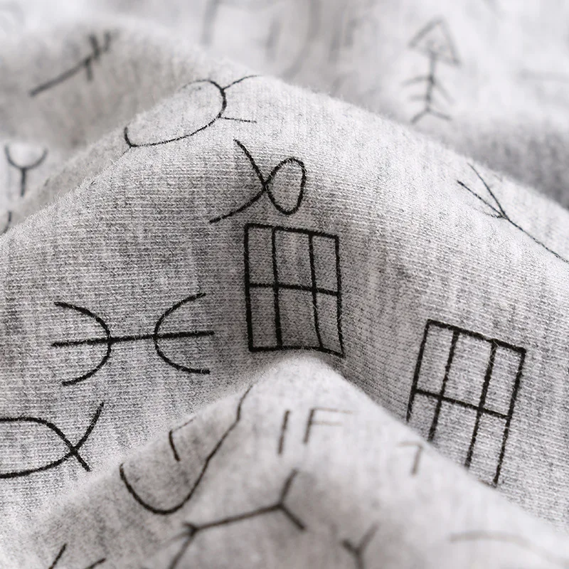 JFUNCY 4 Pcs Men's Cotton Panties Boxer Briefs Set Men Breathable Underpants Soft Male Underwear Fashion Print Man Shorts Gift