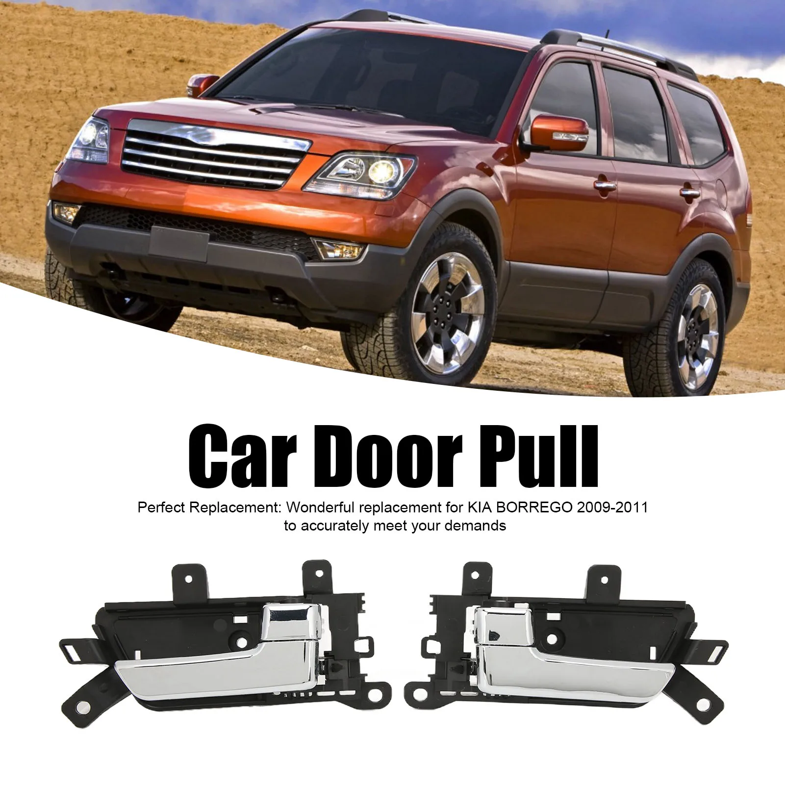 2 шт. автомобильные внутренние дверные ручки 82620 ‑ 2J000 серебристая Замена для KIA