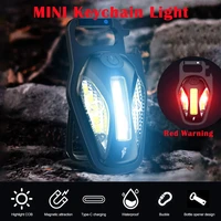 mini cob keychain light magnetic repair working light usb rechargeable pocket flashlight outside portable camping hiking lantern