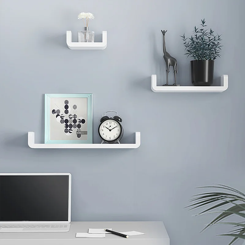 

Wall-Mounted Bathroom Storage Rack Shelf White Make Up Organizer Large Capacity for Kitchen Household Bathroom shelf Accessories
