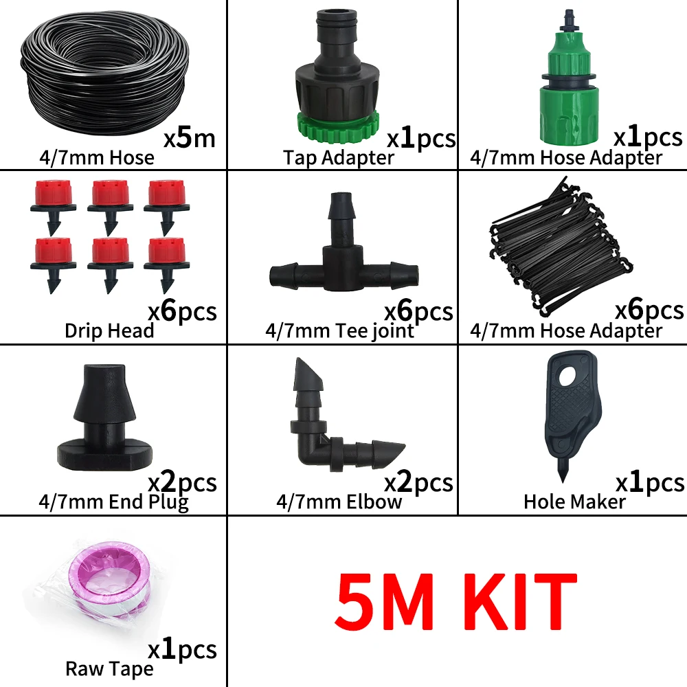 

5-20 М Капиллярная Ирригационная Система, Комплект Для Полива Растений, Регулируемая Капельная Подача