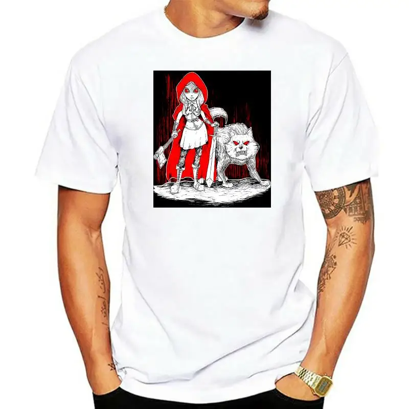 

Dark Red Riding Hood Tops Tee T Shirt Mens Evil Gothic Wolf T-Shirt 20th 30th 40th 50th Birthday