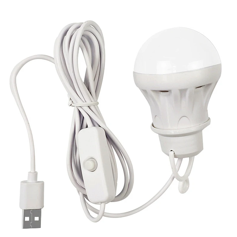 

NBRW Белый портативный LED фонарь USB