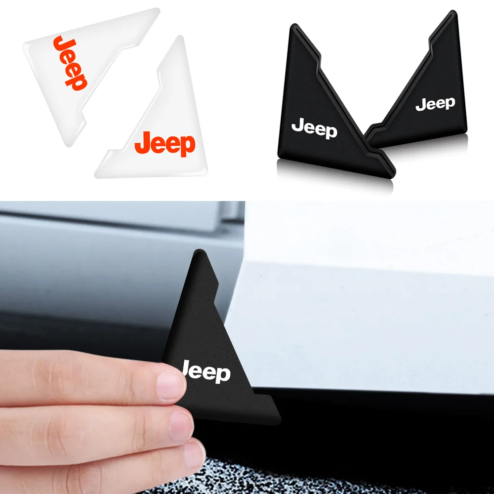 2/4 шт. угловая крышка двери автомобиля бампер защитные наклейки для Jeep Renegade Wrangler JK