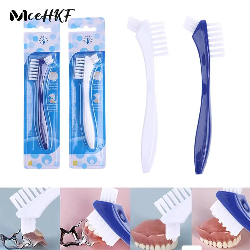 

1PCS Hard/Soft Double Bristle Denture Toothbrush For False Teeth Brush Superb Total Cleaning Oral Care Tool