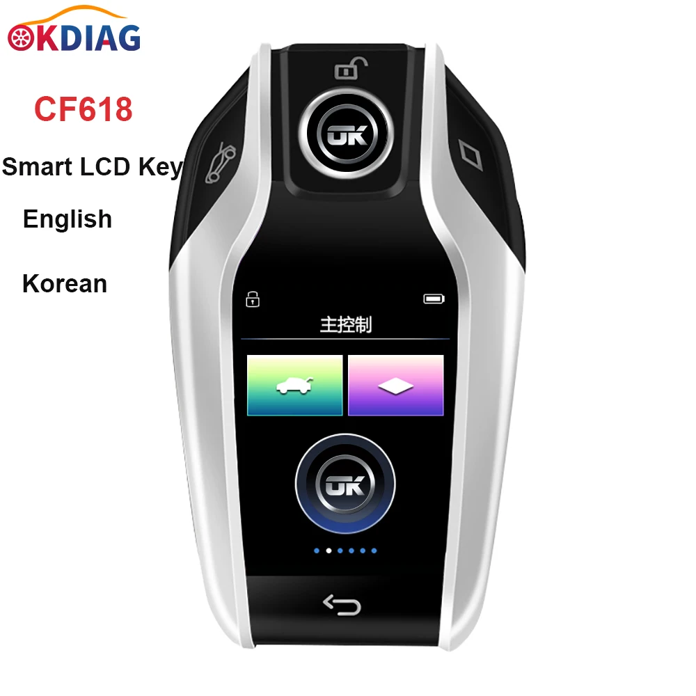 

Korean/English CF618 LCD Smart Key Universal Modified Remote Key LCD Screen for BMW for Benz for Audi for Toyota Keyless Entry