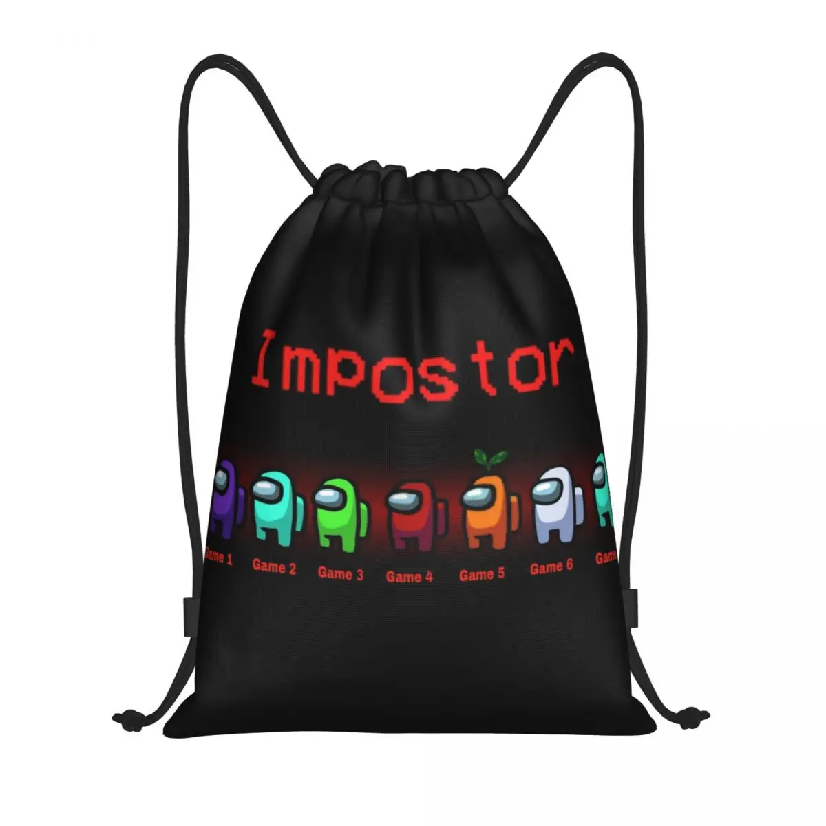 

Among Impostor Drawstring Bag Men Women Foldable Gym Sports Sackpack Game Training Backpacks