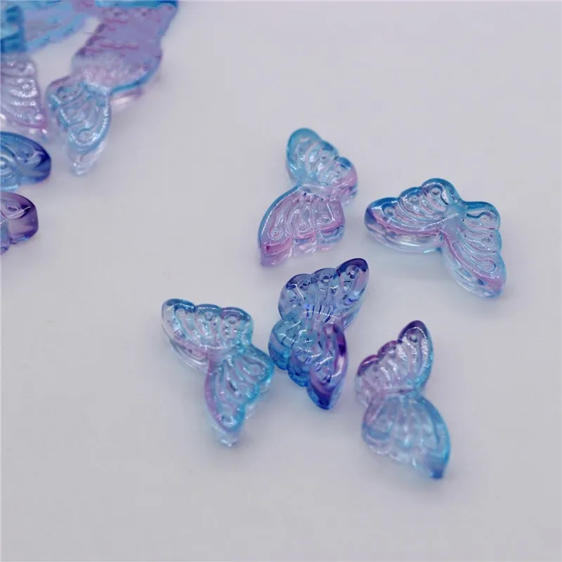 Бусины из чешского стекла в виде бабочек для изготовления ювелирных изделий