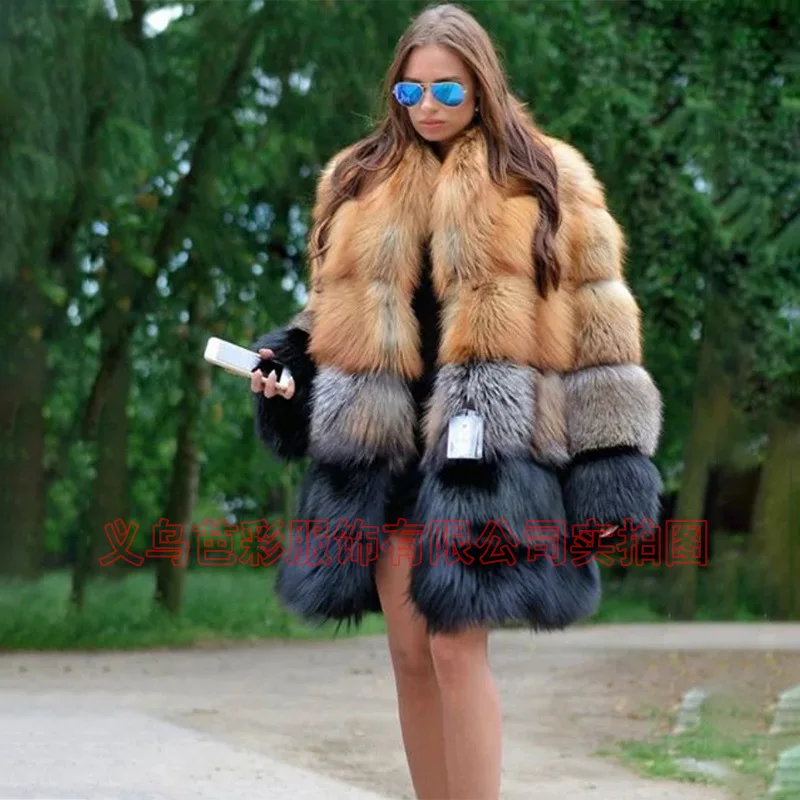 

Rushed Women Jacket Coats Fur Mink Fur Thick Winter High Street Other Slim Real Fur Women