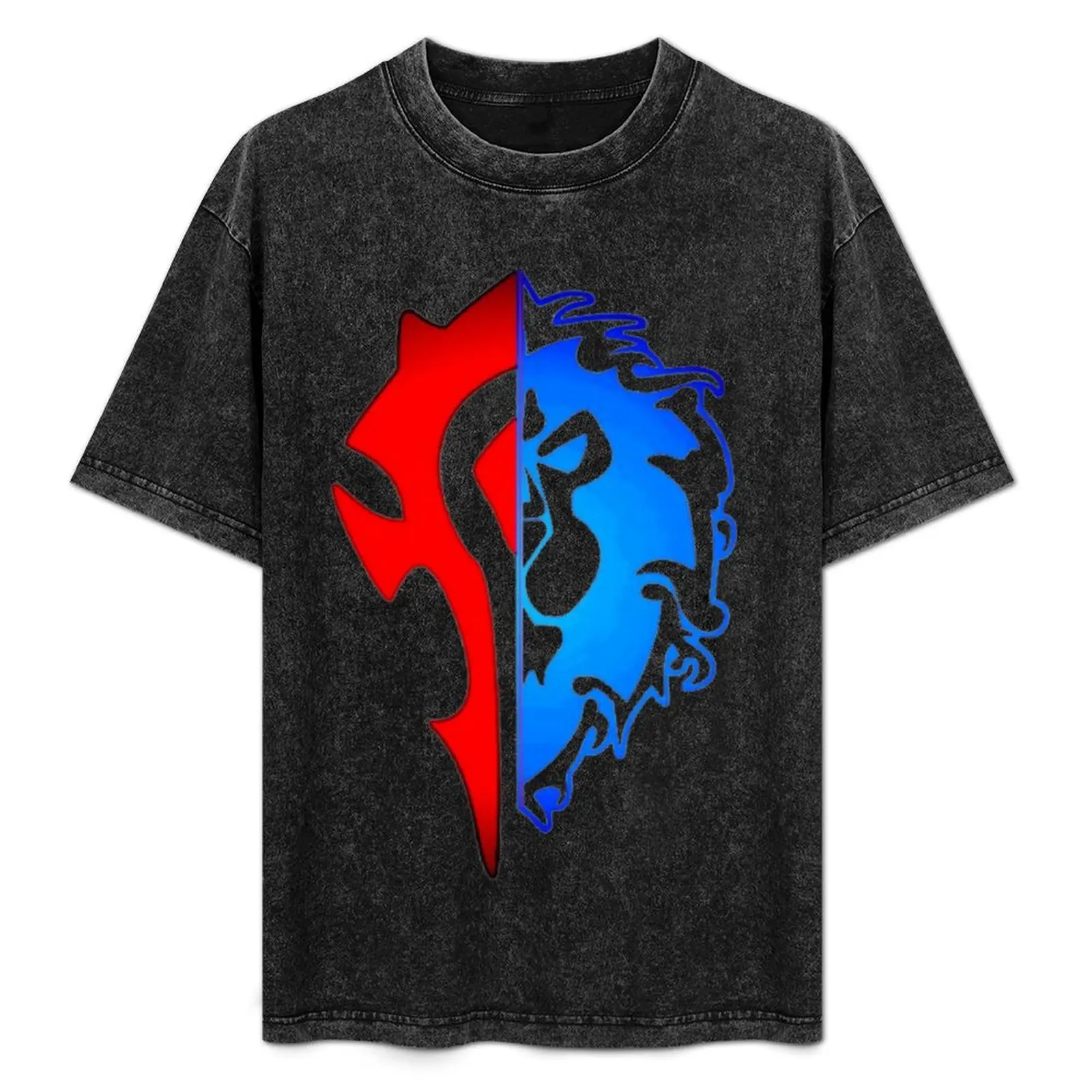 7619 Комбинированный логотип Alliance-Horde из игры World of warcraft - WoW- футболка дизайнерские