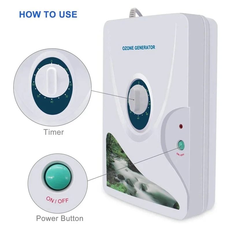 Портативный генератор озона 600 мг озонатор воды O3 озоновая машина для домашнего