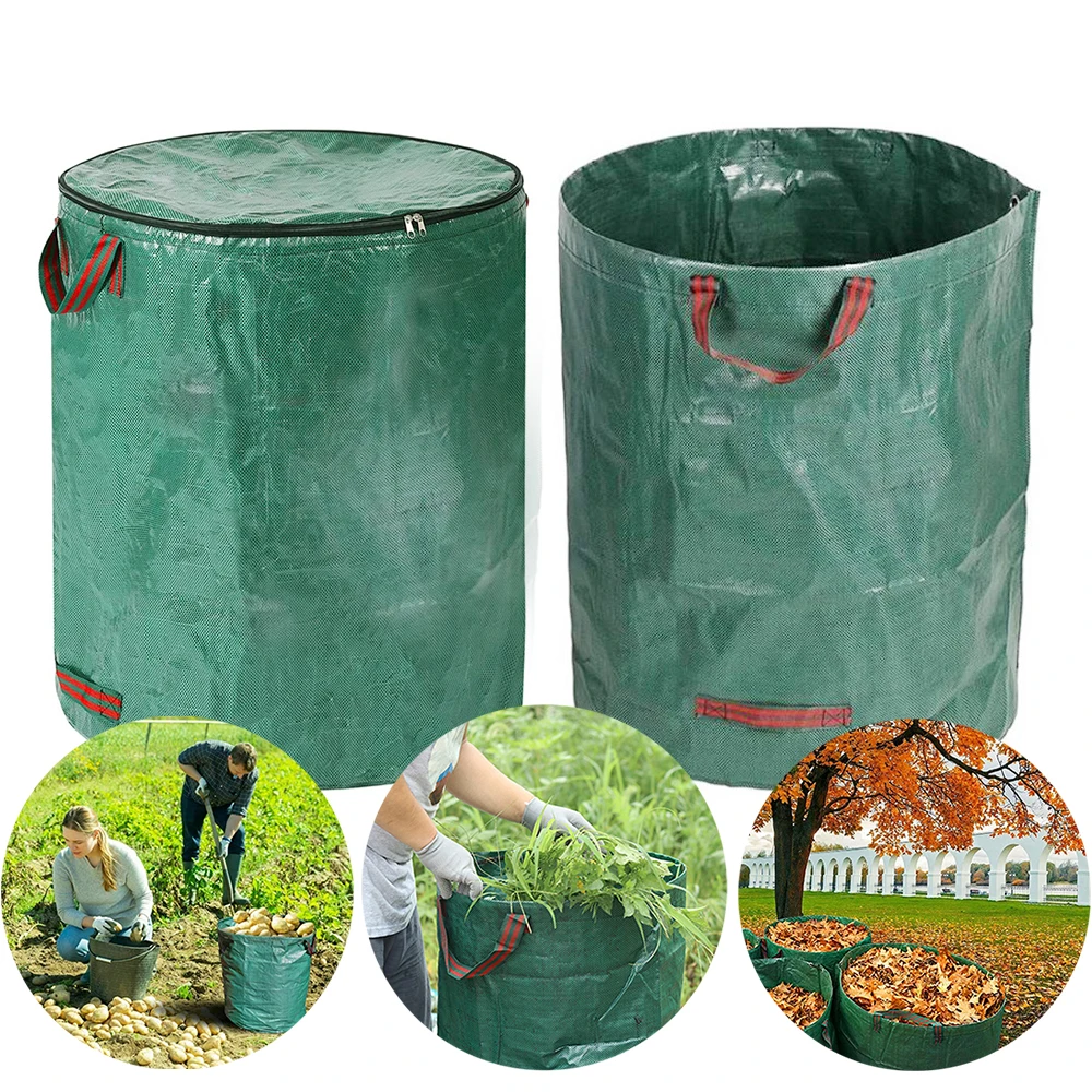 Garden Waste Bag Leaf Debris Collection Container Multifunctional Reusable Waterproof PP Bags